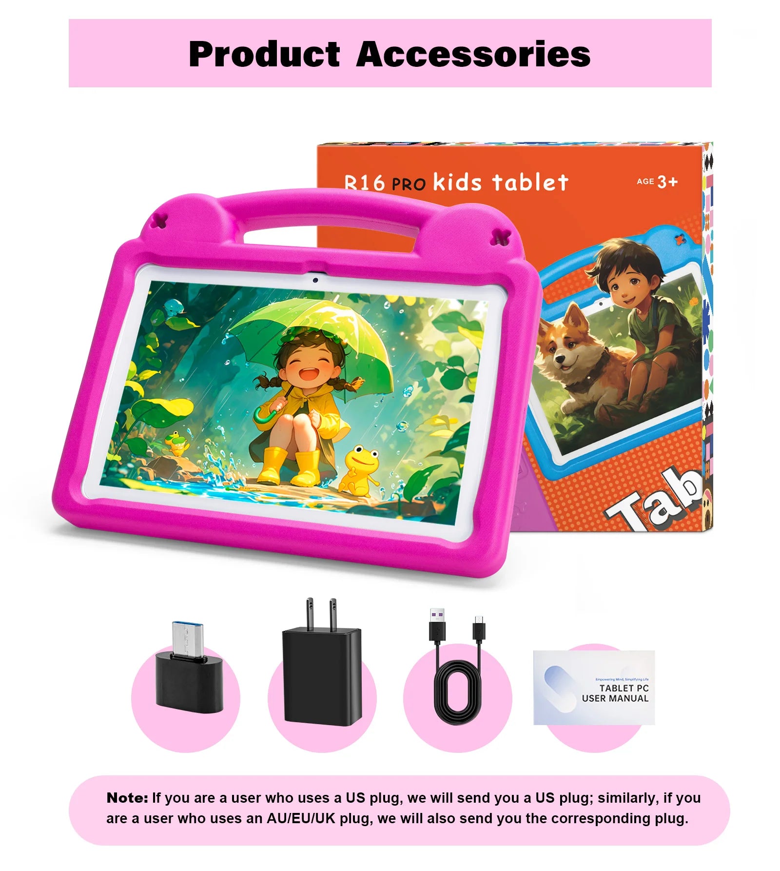 ANRY R16Pro Kids Tablet 10 Inch Android 64GB ROM 8GB RAM Dual Camera Education