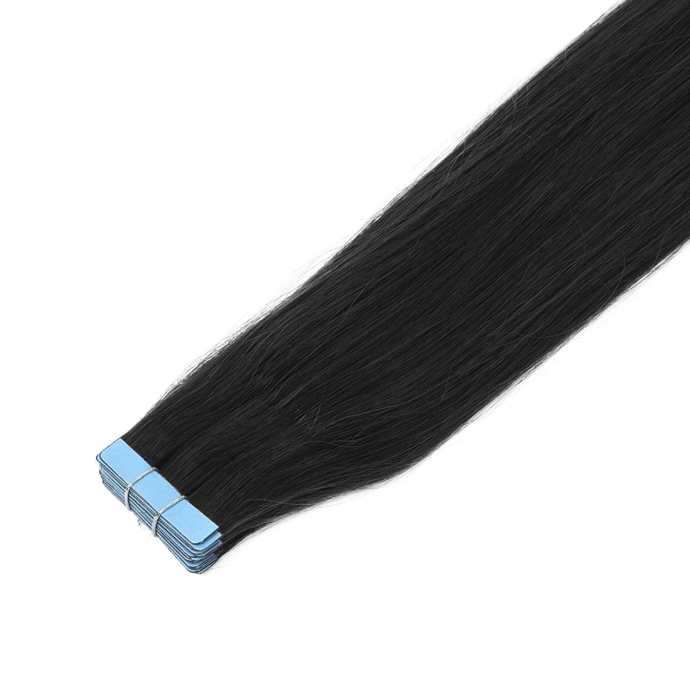 Brown Tape In Remy Human Hair Extensions Seamless Skin Weft 12 To 24 Inches