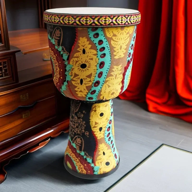 Sheepskin Djembe African Drum Kit 7 Drums Handmade Percussion Instrument For Beginners And Adults