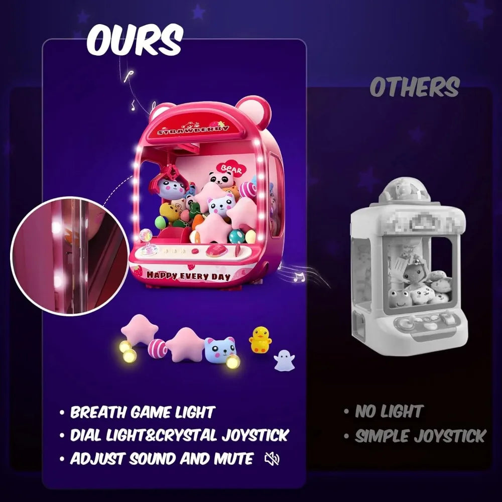 Claw Game Machine Unicorns Mini Vending Machine LED Music