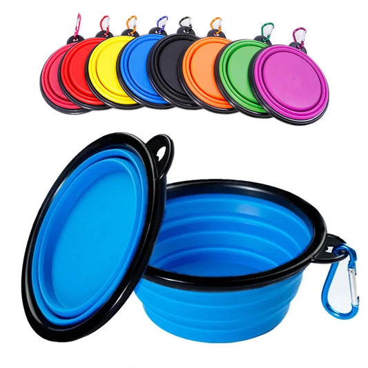Collapsible Pet Silicone Dog Food Water Bowl Portable Travel