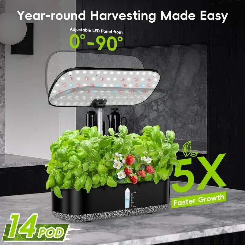 Large Hydroponics Growing System 14 Pods Indoor Herb Garden