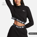 Nike Women's Loose Short Half Zip Sweatshirt FB8068 010