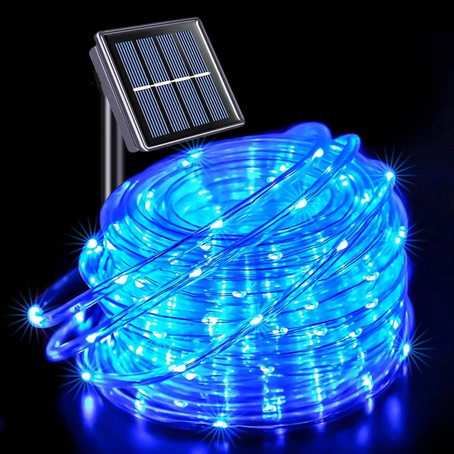 Led Solar Strip Rope Tube Fairy Lights Outdoor Garden Lawn Tree Yard Fence Garland String Light Christmas Decor IP65