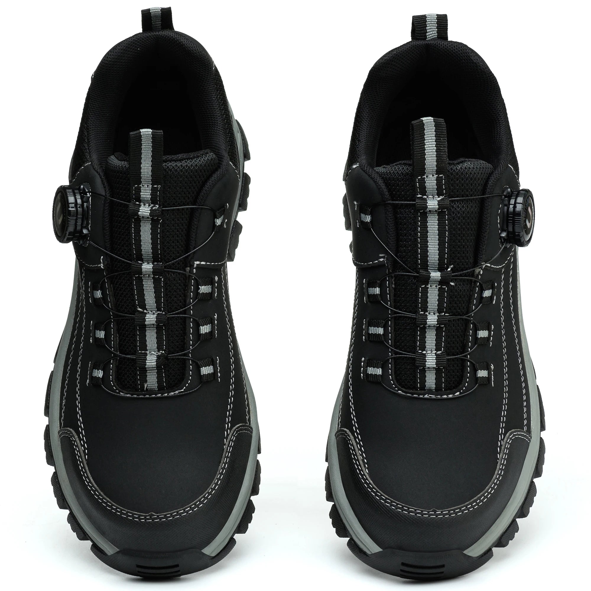 Men's Steel Toe Safety Shoes Side Buckle Kevlar Anti Smash Slip Resistant