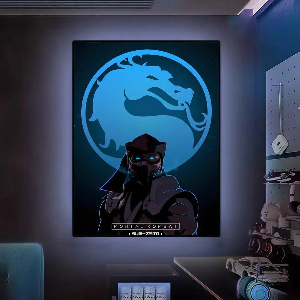 Mortals K Kombat Video Game Poster HD Waterproof Wall Art Self Adhesive Decor