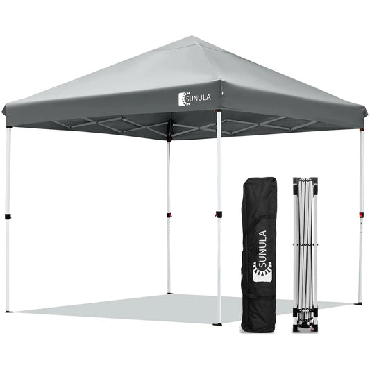10x10 Pop Up Canopy Tent Instant Gazebo Portable Outdoor Shading Shelter Easy Setup Sunula Beach Tent Gray