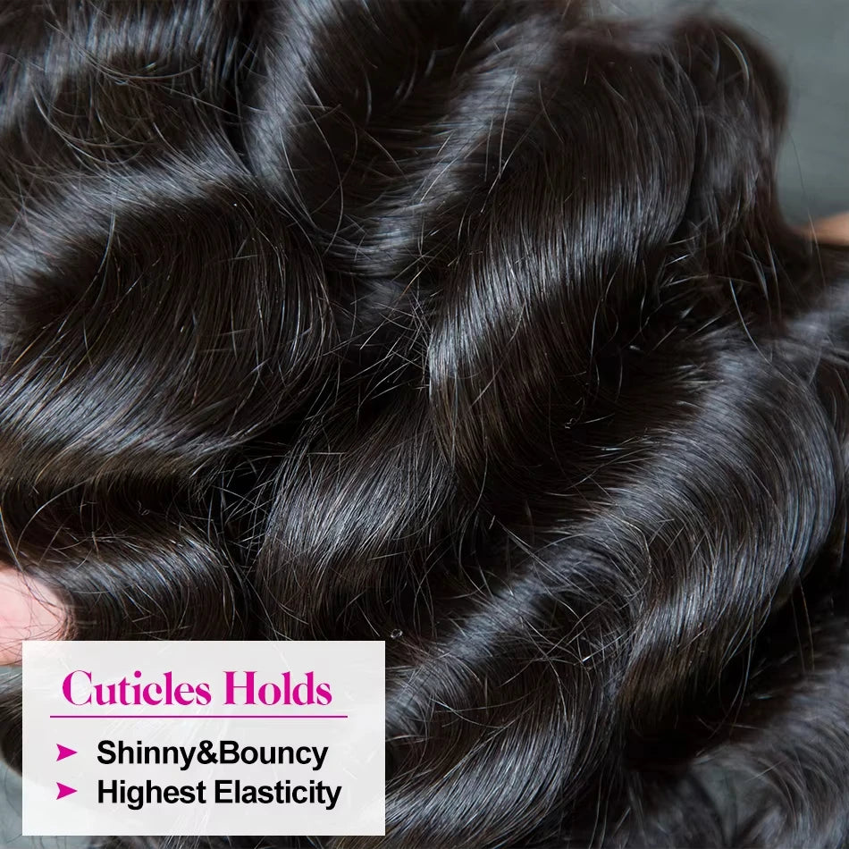 30 32 Inches Loose Wave Brazilian Remy Human Hair Bundles One Third Pcs Top Quality Unprocessed Extensions Wholesale