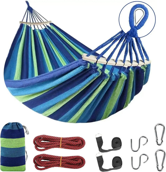 Durable Hammocks 660 Lbs Capacity, Camping Essentials Hiking Gear Accessories Max 2 X Tree Straps & Carabiners &