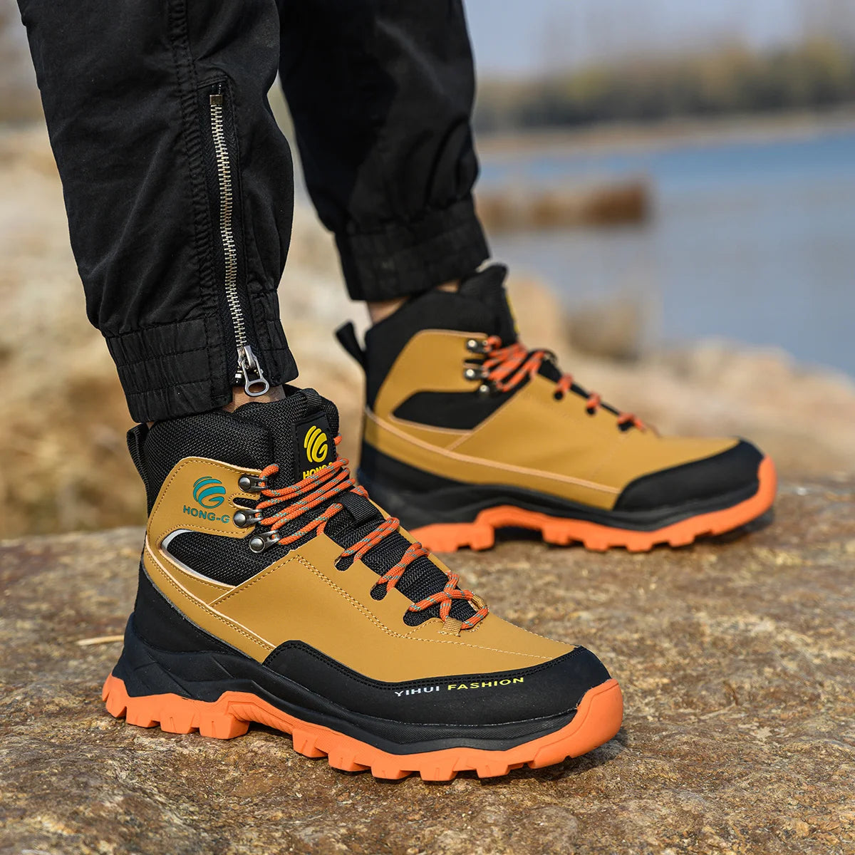 VEIGAR Men Steel Toe Safety Shoes Anti Puncture Breathable Work Boots