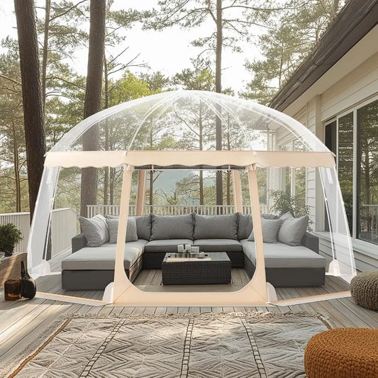 VEVOR Upgraded Pop Up Bubble Tent for 12 to 15 People 15x13.8ft Large Outdoor Sports Tent Weatherproof Clear Tent Shelter