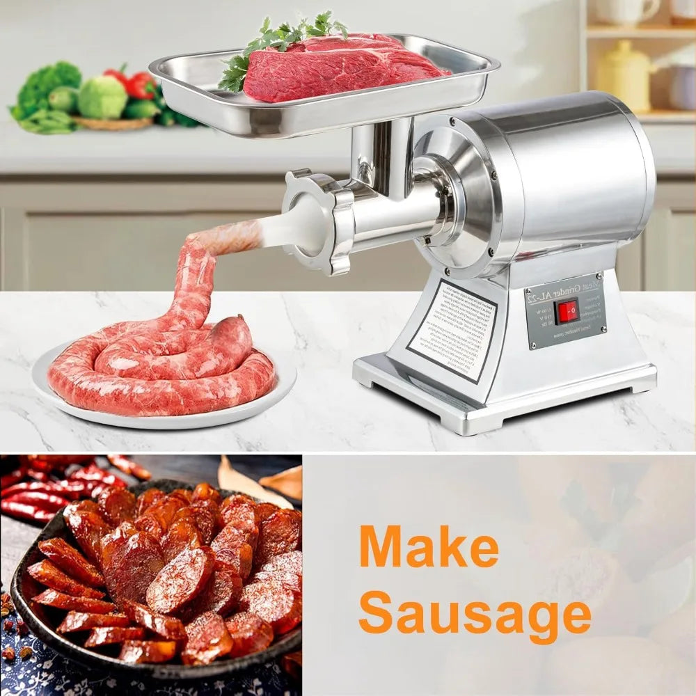 1.5 HP 1100W Commercial Meat Grinder Heavy Duty 550 LBS/H