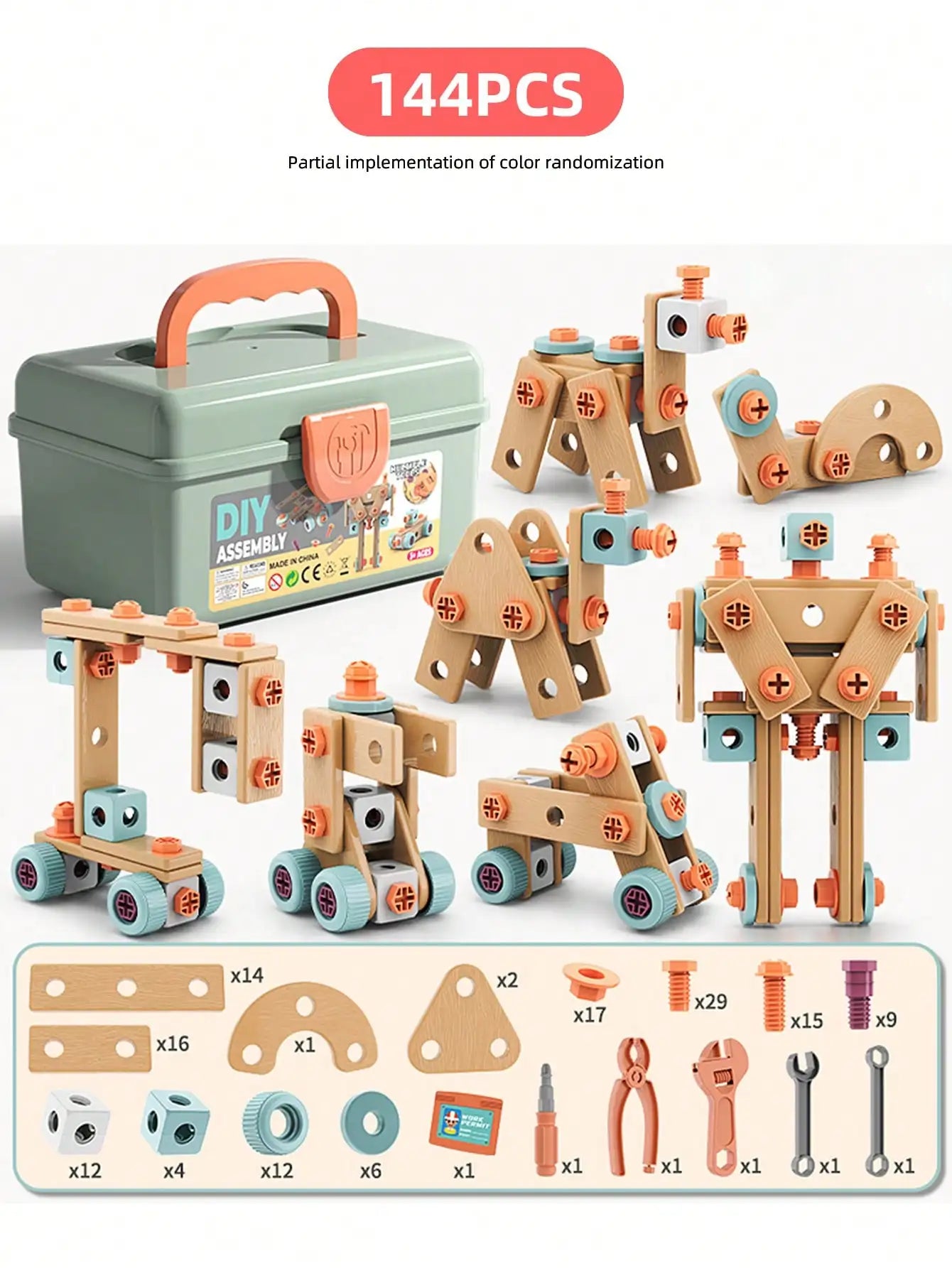 Kids Toolbox Puzzle Drill Toy Set Educational Screw Removal Electric STEM Gift