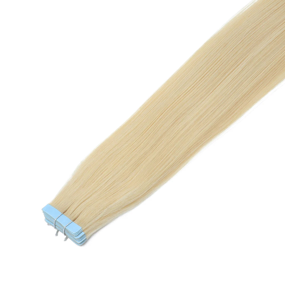 Brown Tape In Remy Human Hair Extensions Seamless Skin Weft 12 To 24 Inches