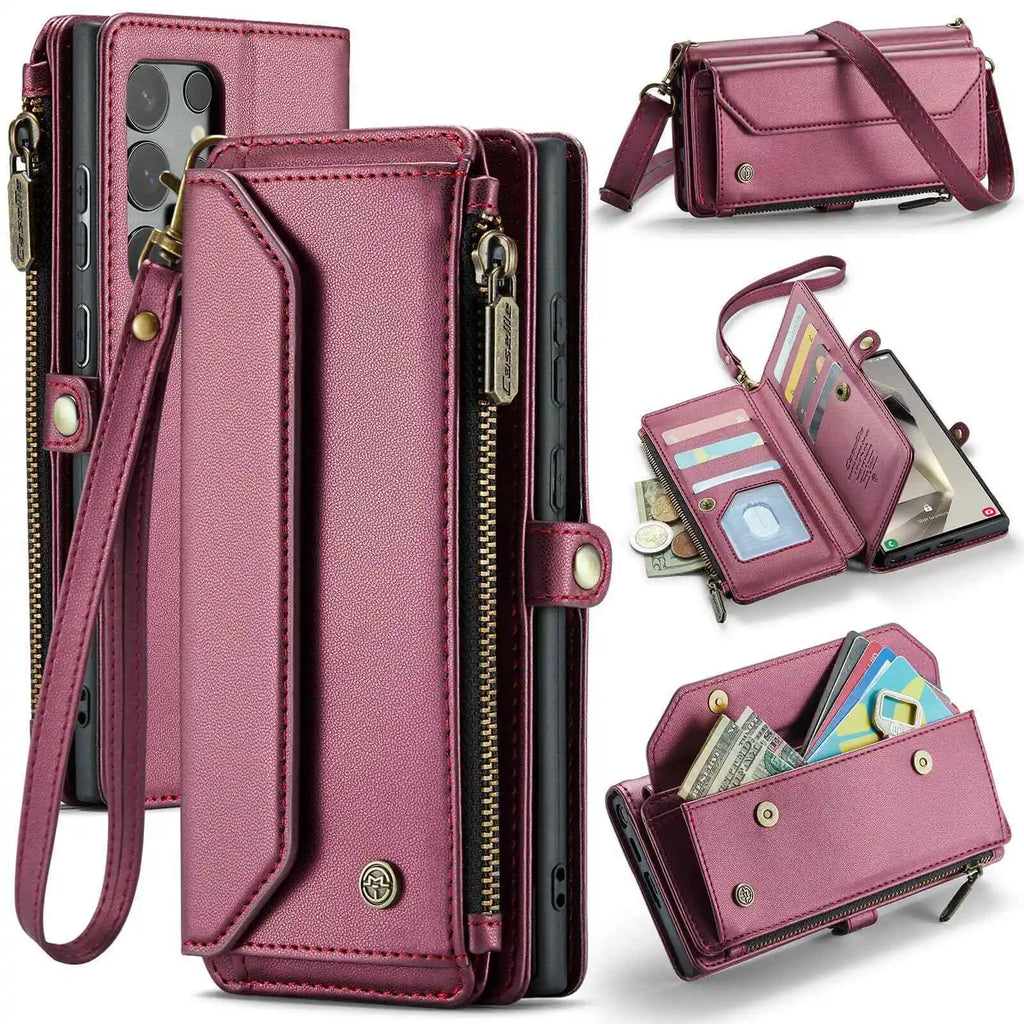 Samsung Galaxy Crossbody Wallet Case With Card Holder S24 S23 Ultra S22 S21 S20
