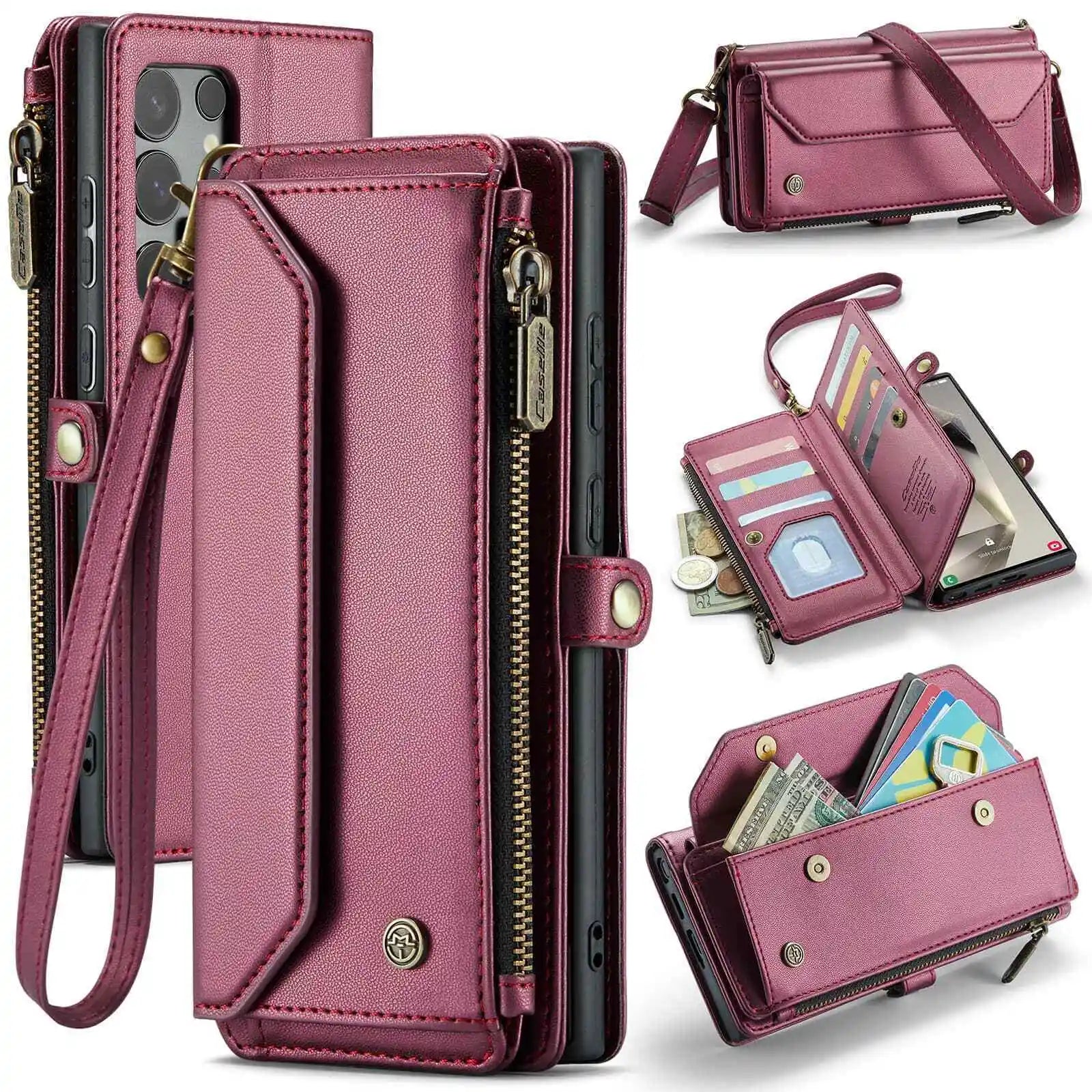 Samsung Galaxy Crossbody Wallet Case With Card Holder S24 S23 Ultra S22 S21 S20
