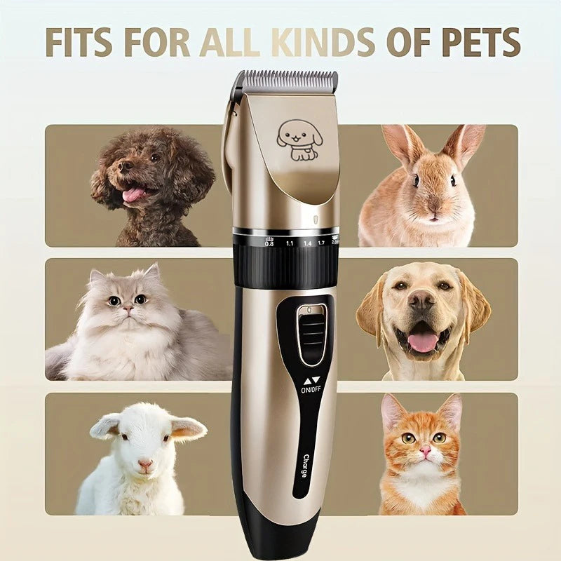 Pet Hair Trimmer Kit Electric Precision Clippers for Dogs and Cats