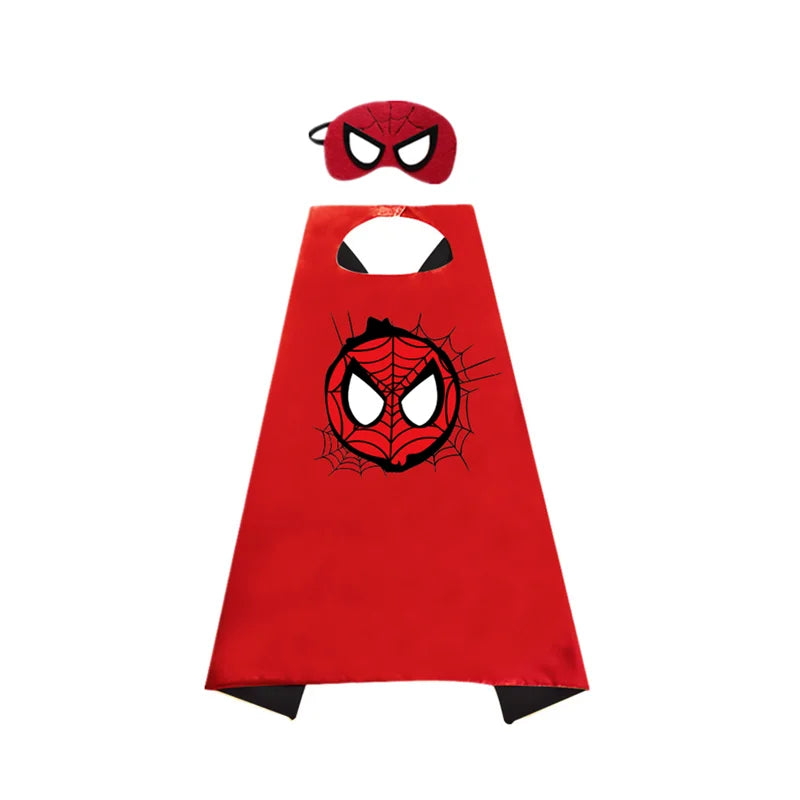 Superhero Cape Captain America Shield Costume Children Halloween Mask Dress Up Gift Costume