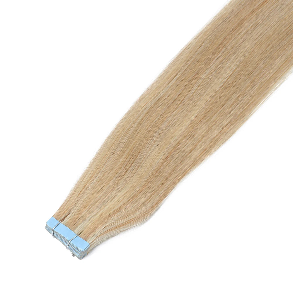 Brown Tape In Remy Human Hair Extensions Seamless Skin Weft 12 To 24 Inches