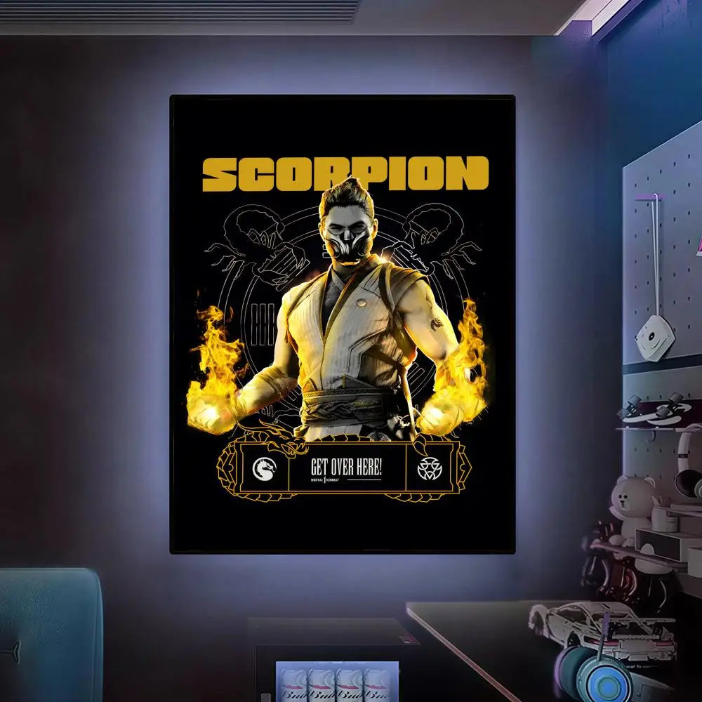 Mortals K Kombat Video Game Poster HD Waterproof Wall Art Self Adhesive Decor