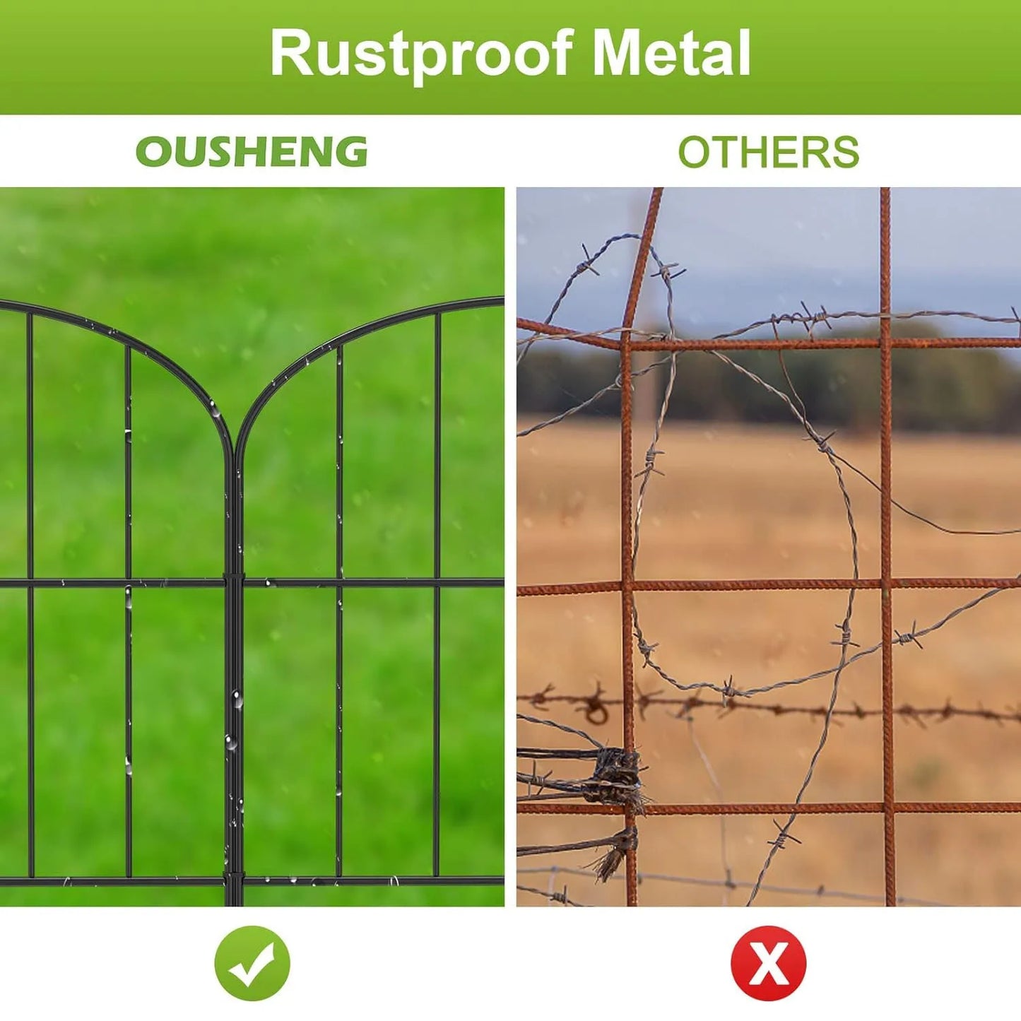 Decorative Garden Fencing, Rust-Proof Wire Panels Edge
