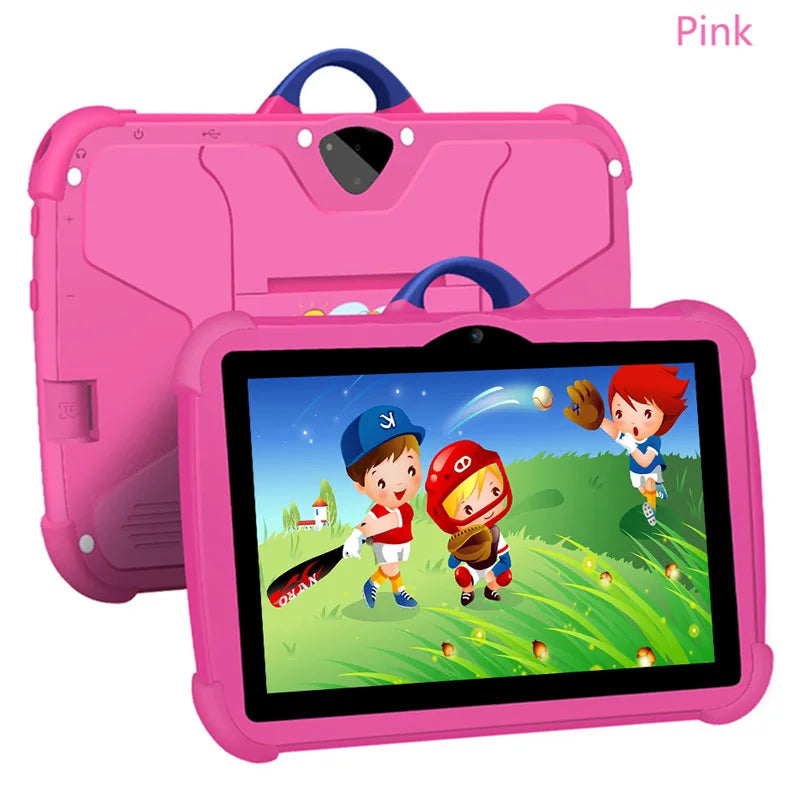 Cartoon Pattern Kids Tablet 7 Inch Quad Core 4GB RAM 64GB ROM Android Education