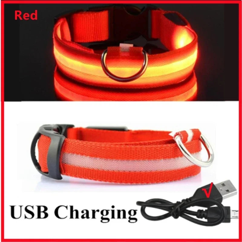 3 Modes Dog Luminous Charge Collar Led Usb Cat Dogs Collars