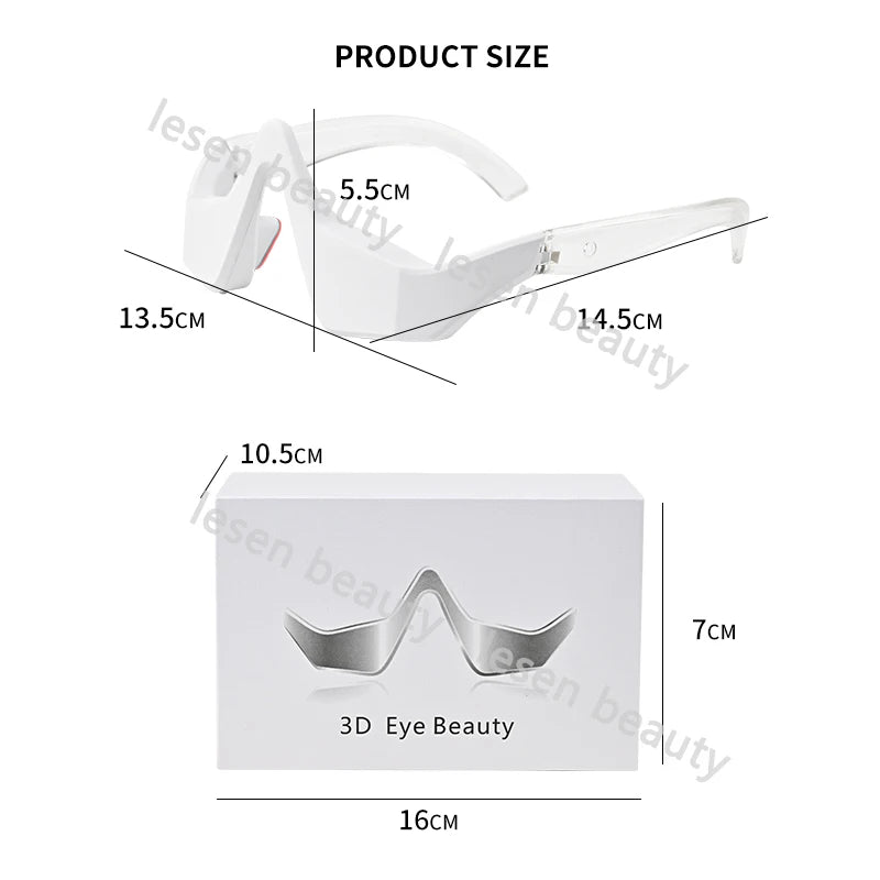 3D Smart EMS Micro Current Pulse Red Light Therapy Eye Massager for Fatigue Relief and Wrinkle Reduction