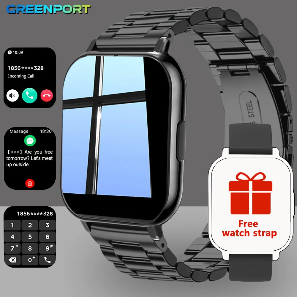 Smart Watch For Men Fitness Tracker With Call Messages Alarm Remote USB Powered