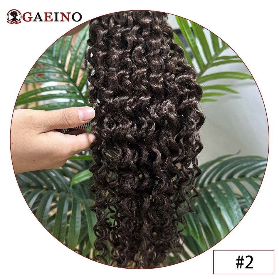 Water Wave Clip In Hair Extensions Real Human Hair 7Pcs Set