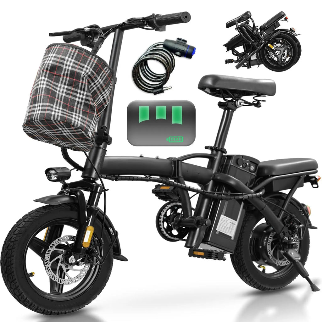 560W Foldable Electric Bike for Adults Detachable Battery 24 MPH Urban Commuter