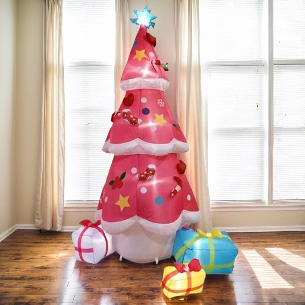 6.9ft Outdoor Inflatable Christmas Tree With Gift Boxes