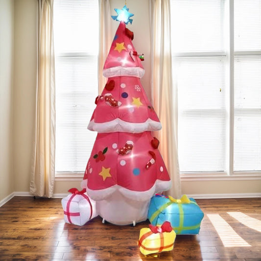 6.9ft Outdoor Inflatable Christmas Tree With Gift Boxes