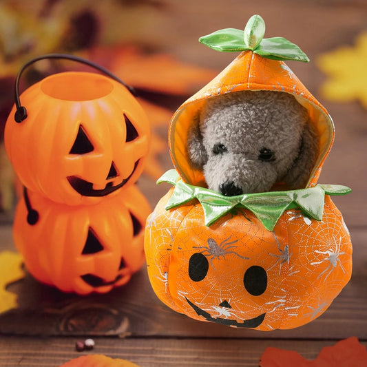 Halloween Dog Costume Pumpkin Jumpsuit For French Bulldog