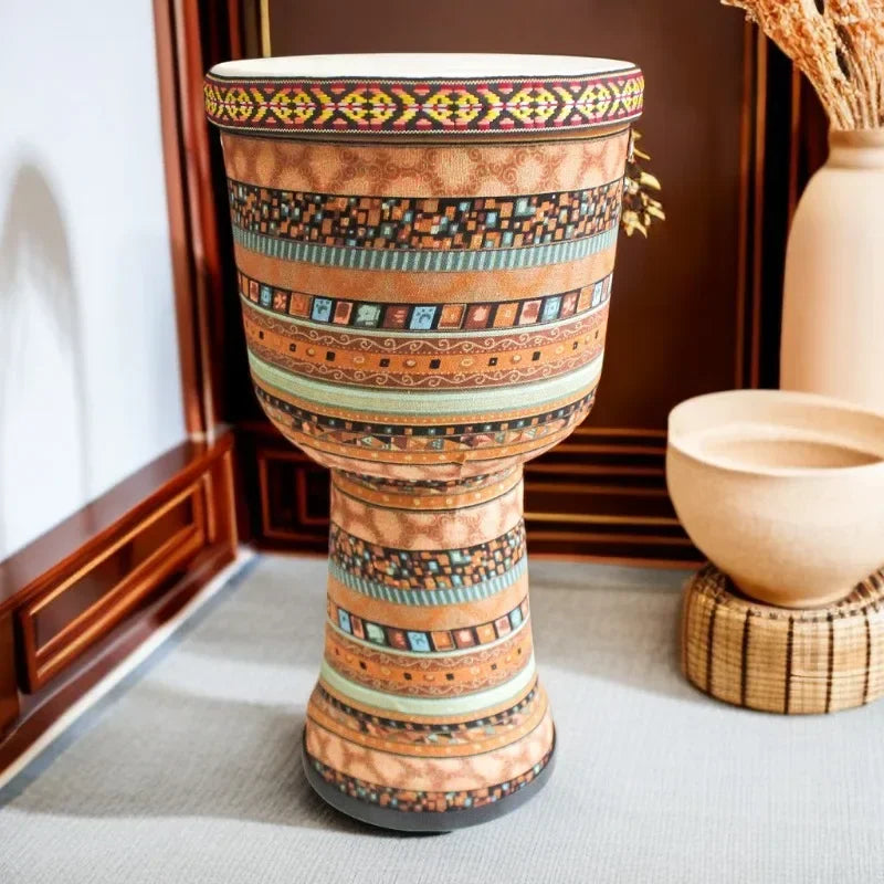 Sheepskin Djembe African Drum Kit 7 Drums Handmade Percussion Instrument For Beginners And Adults