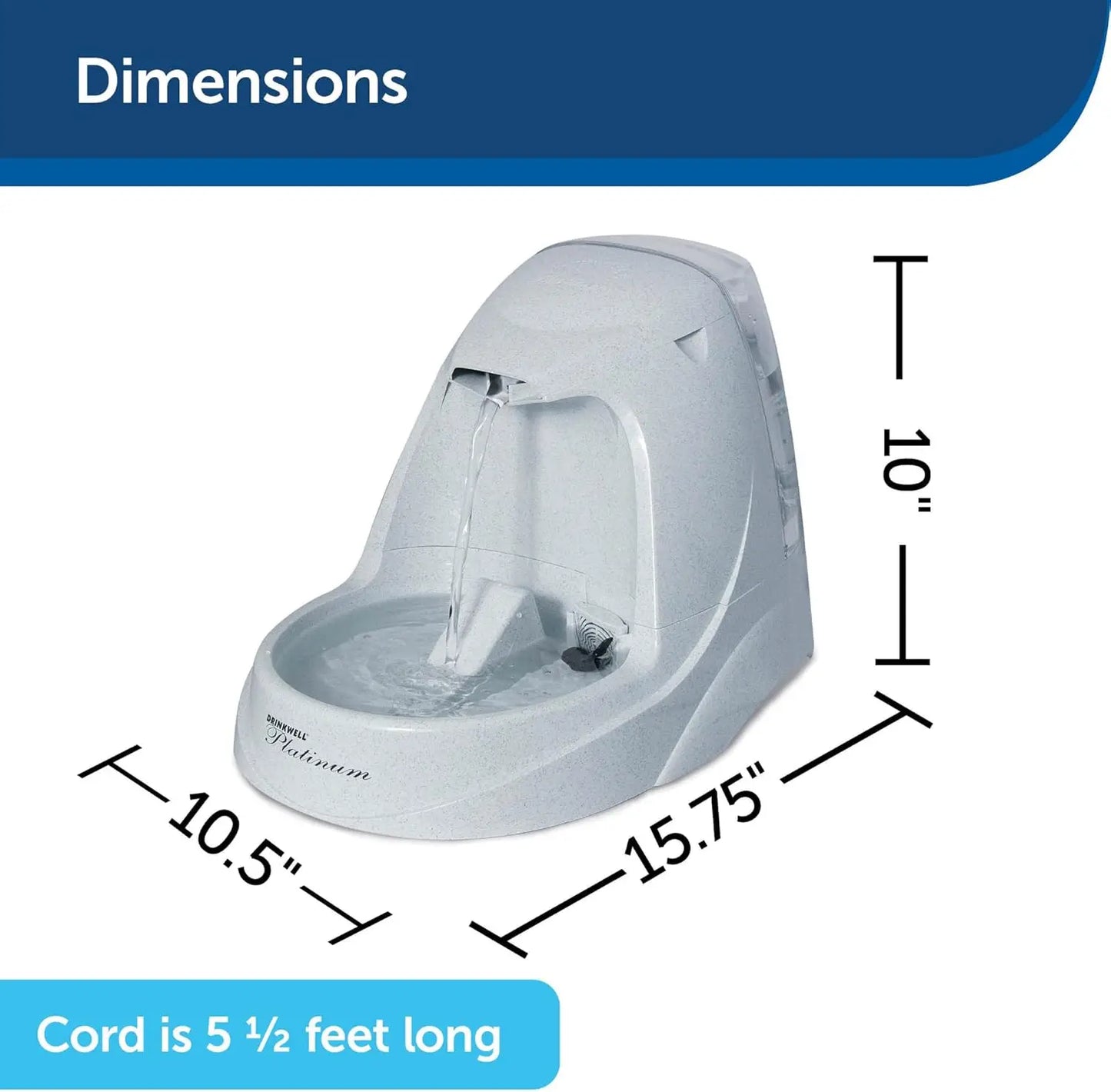 PetSafe Drinkwell Platinum Cat Water Fountain 168 oz 5L