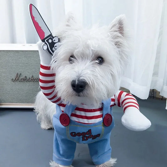Funny Dog Horror Movie Sweatshirt Set Cosplay Chucky Outfit