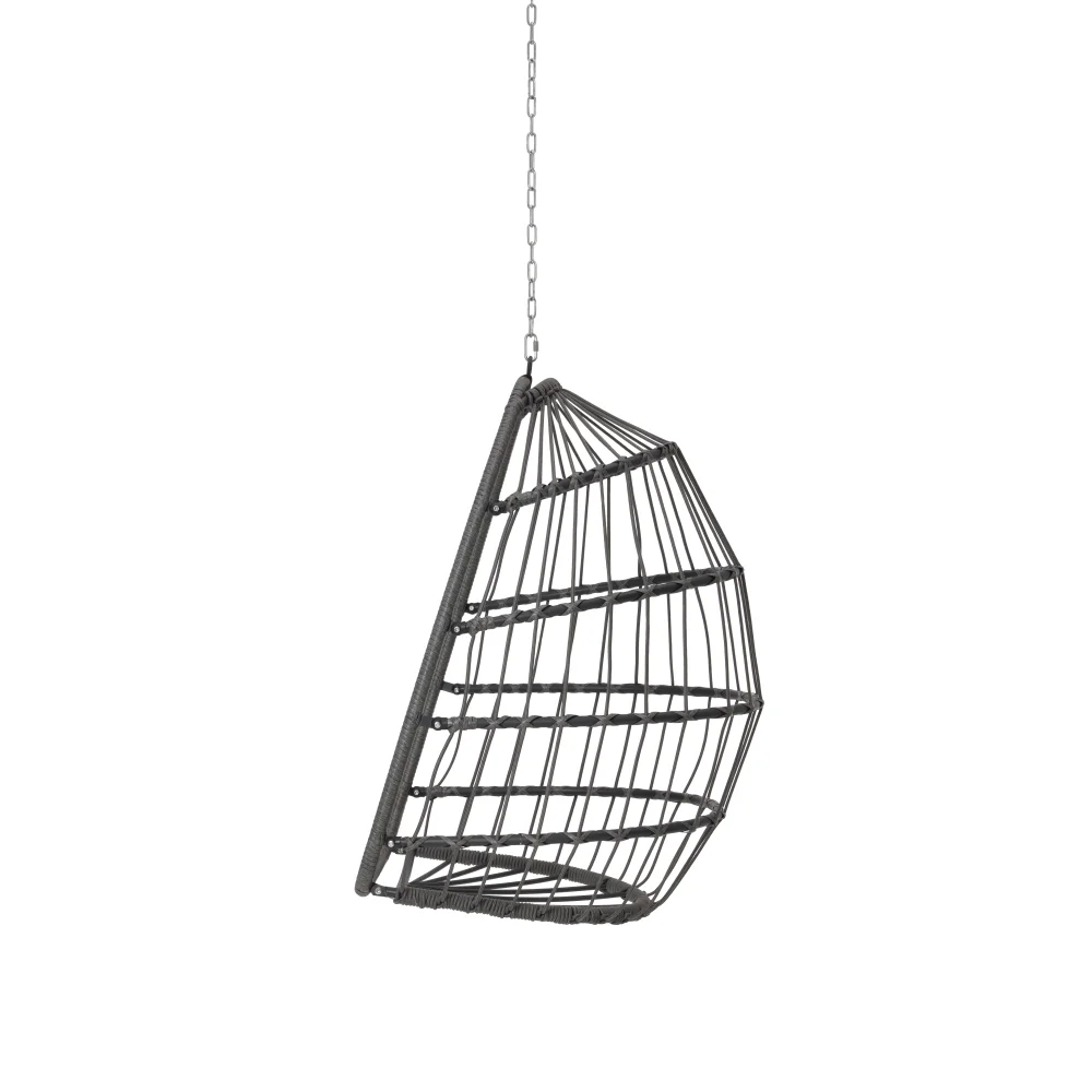 Outdoor Garden Rattan Egg Swing Chair Hanging Chair Set