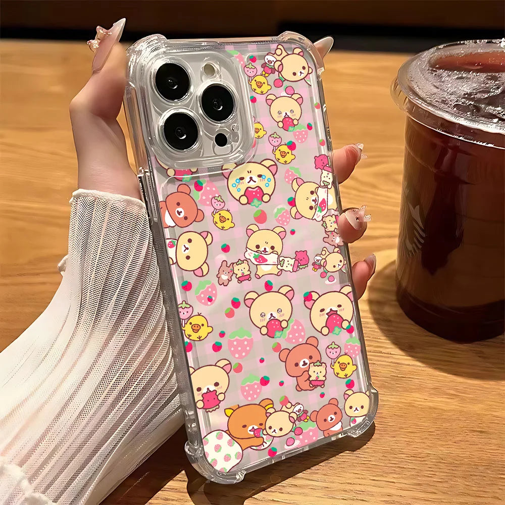 Rilakkuma Cartoon Bear Phone Case For Samsung Galaxy A Series 4G 5G