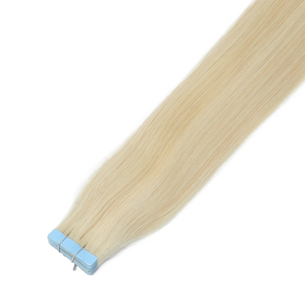 Brown Tape In Remy Human Hair Extensions Seamless Skin Weft 12 To 24 Inches