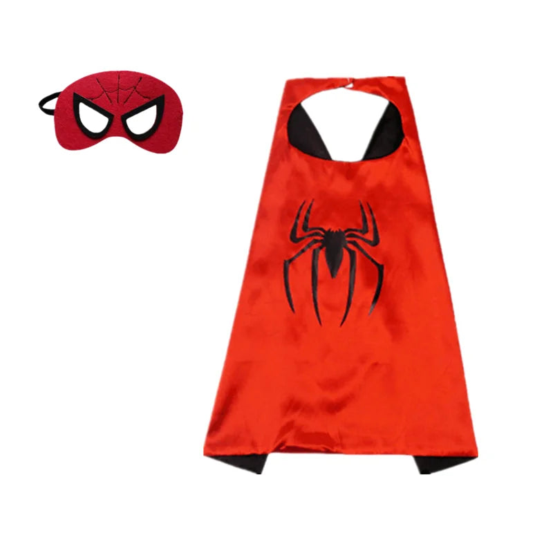 Superhero Cape Captain America Shield Costume Children Halloween Mask Dress Up Gift Costume