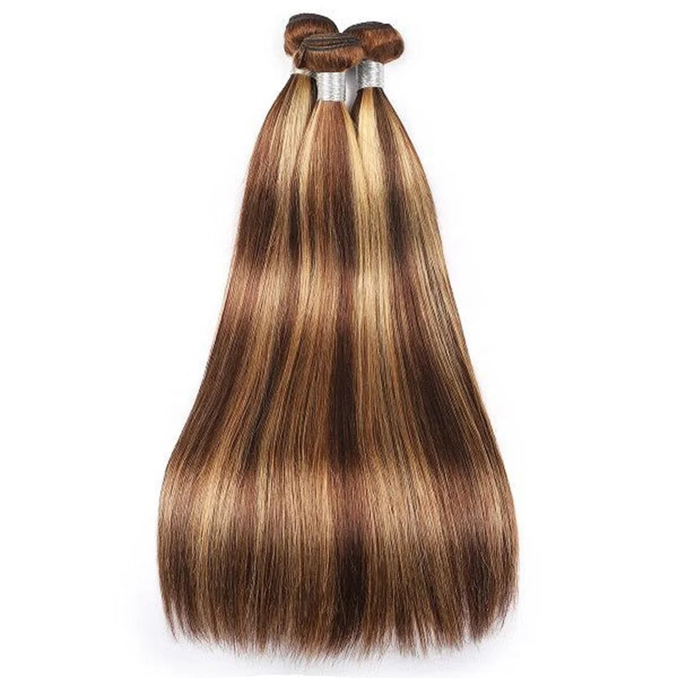 20 22 24 P4 27 Straight Hair Bundles Honey Blonde 12A Grade Human Hair Remy