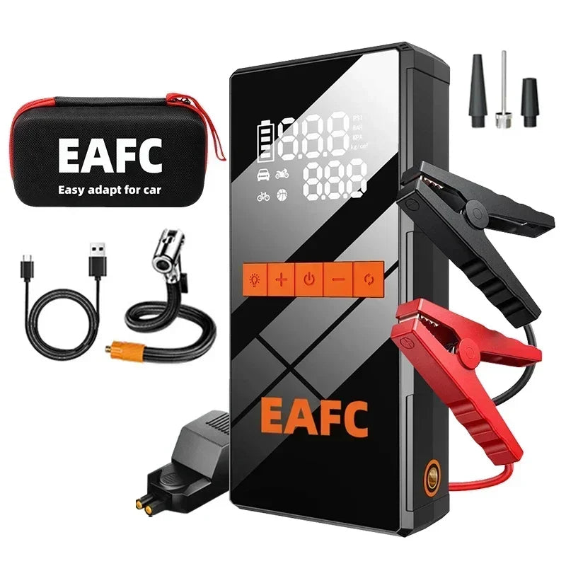 12V Car Jump Starter 4 In 1 Wireless Tire Inflator Pump