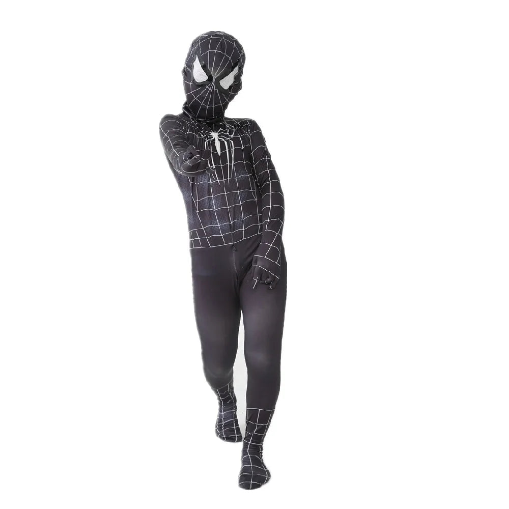 Halloween Cosplay Costume Skeleton Bone Clothes Superhero Jumpsuit Children's and Adult Spiderman Cosplay costume Jumpsuit Gift