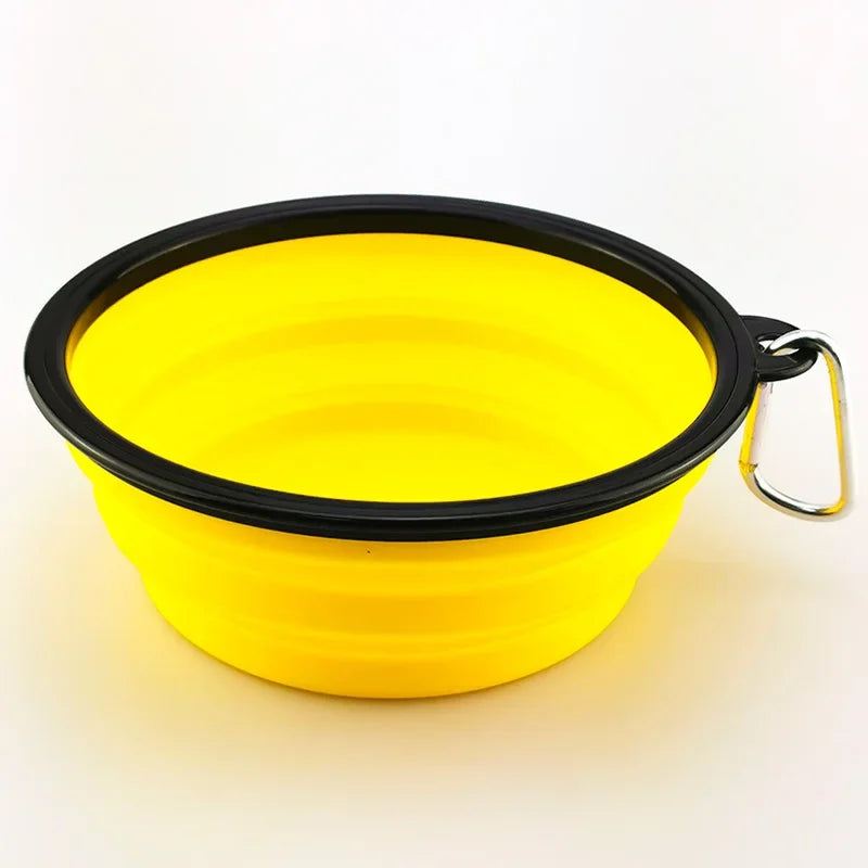 Collapsible Pet Silicone Dog Food Water Bowl Portable Travel