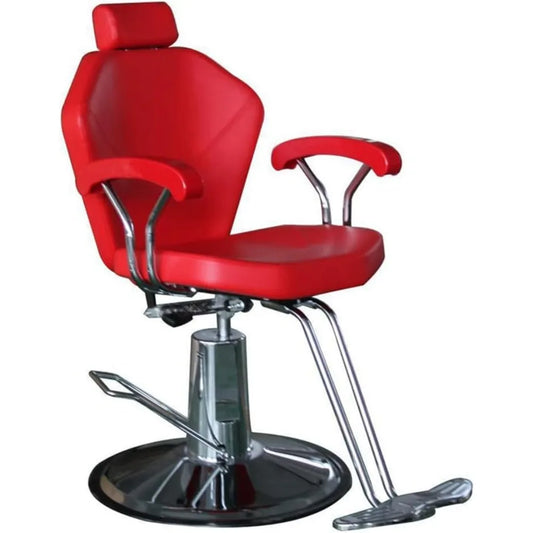 Beautynao Salon Chair Hair Cutting Styling Chair Barber Chair Beauty Hydraulic Equipment(Red)