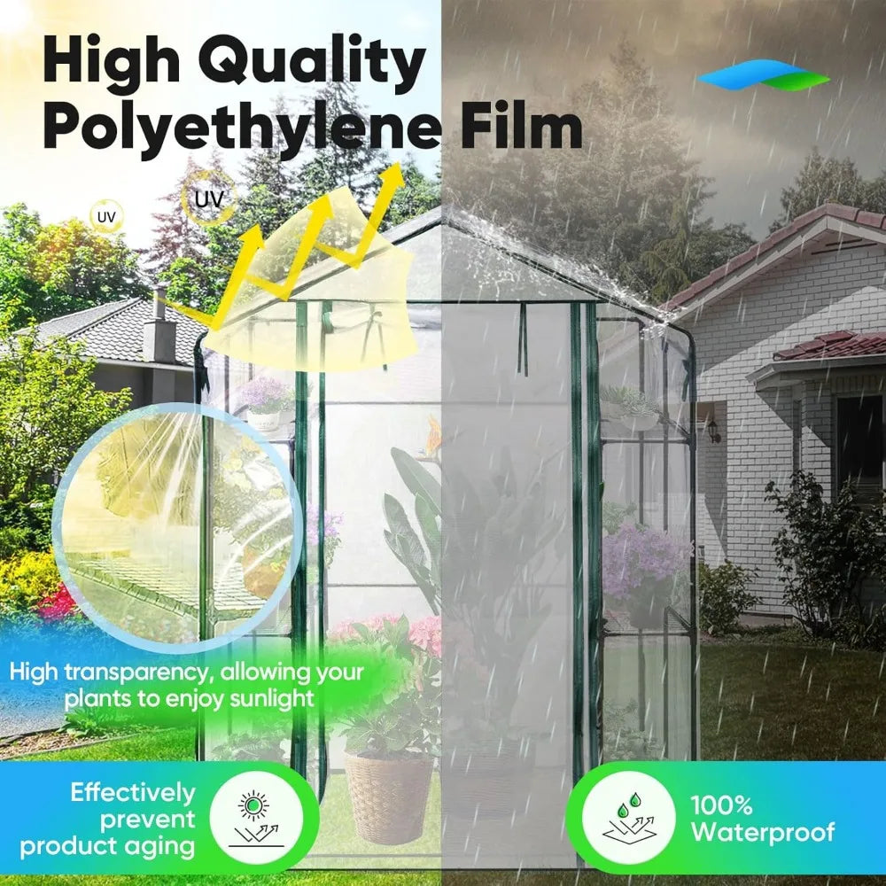 Quictent Greenhouse for Outdoors, Portable Heavy Duty Walk-in Greenhouse