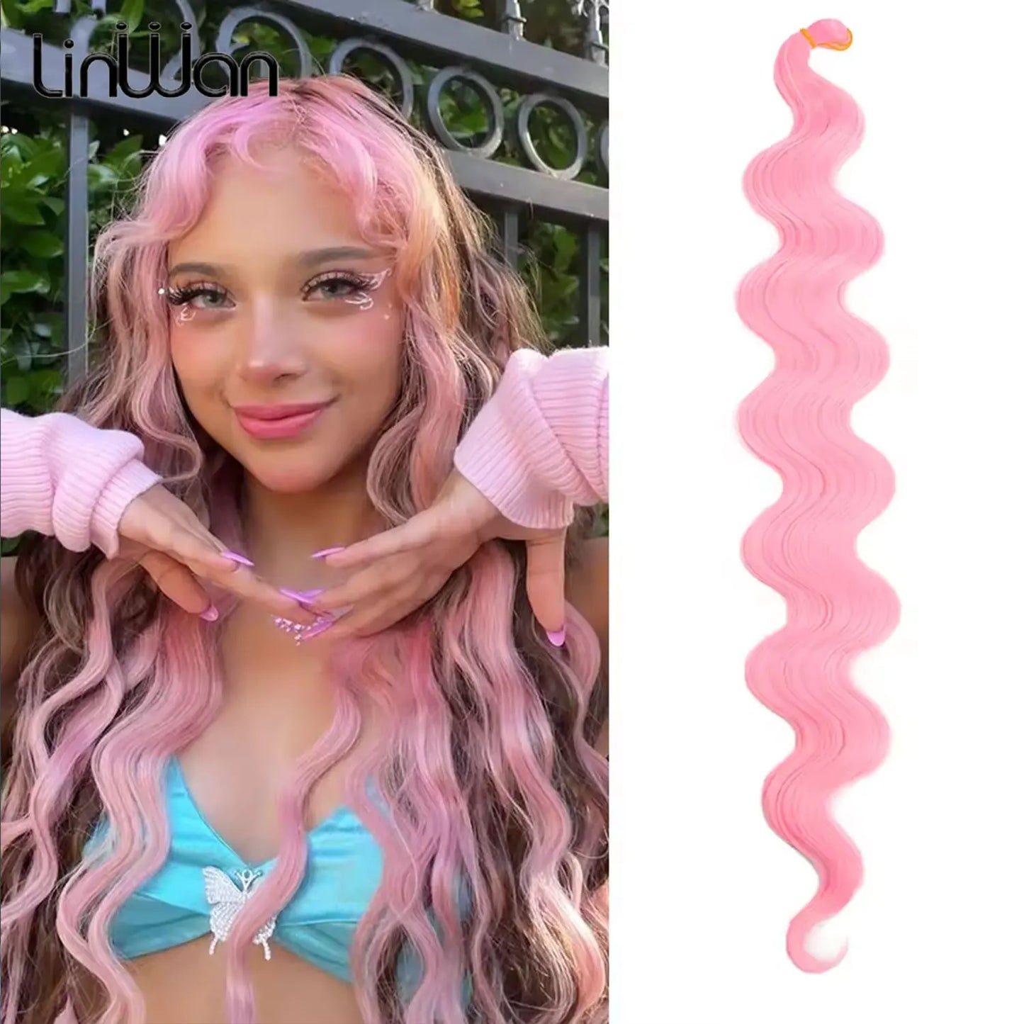 28 Inch Long Deep Wave Crochet Hair Effortless Ocean Wave Glam