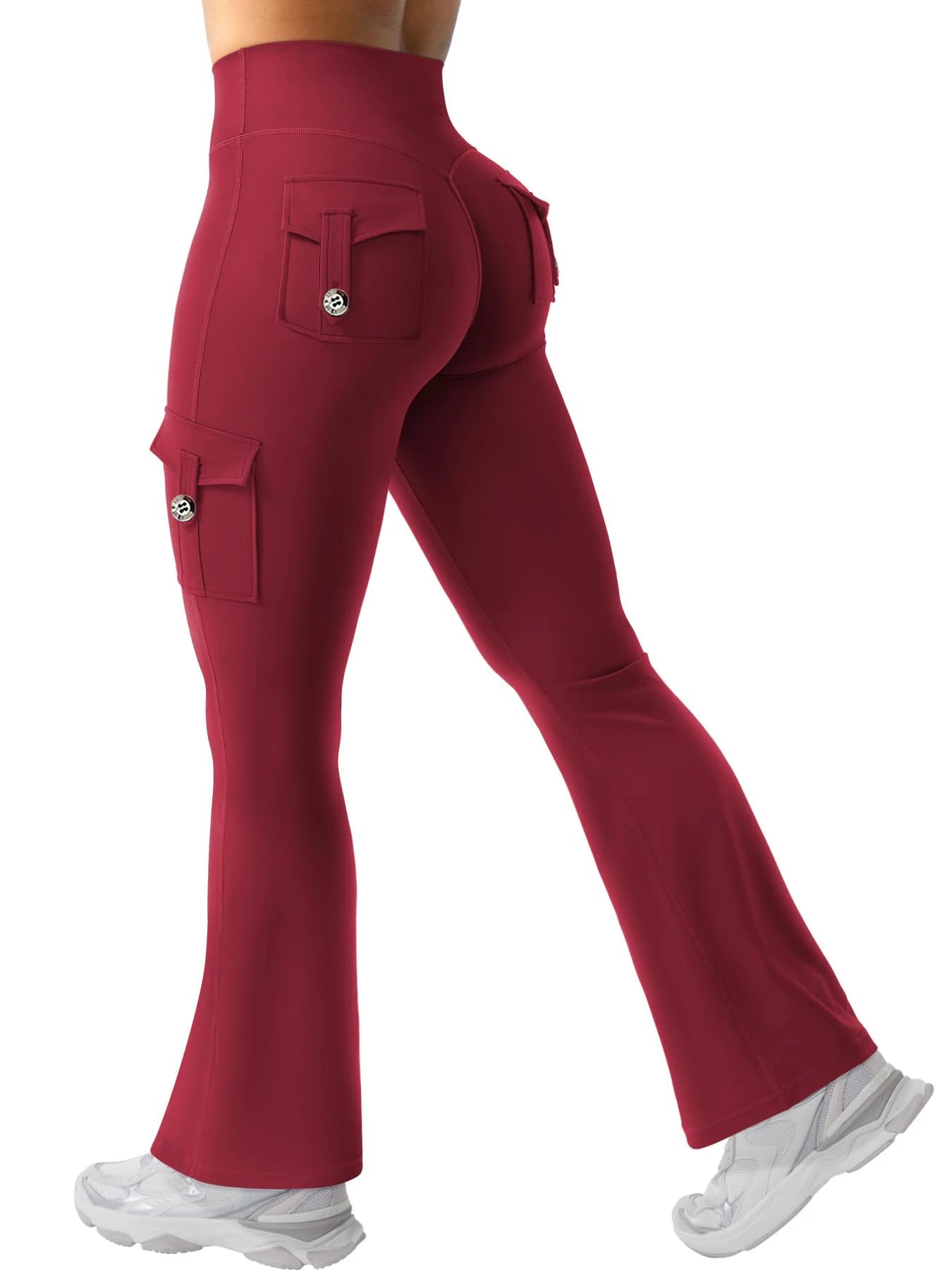 Essential Womens High Waist Fitness Pants With Pockets Shaping Tummy Control