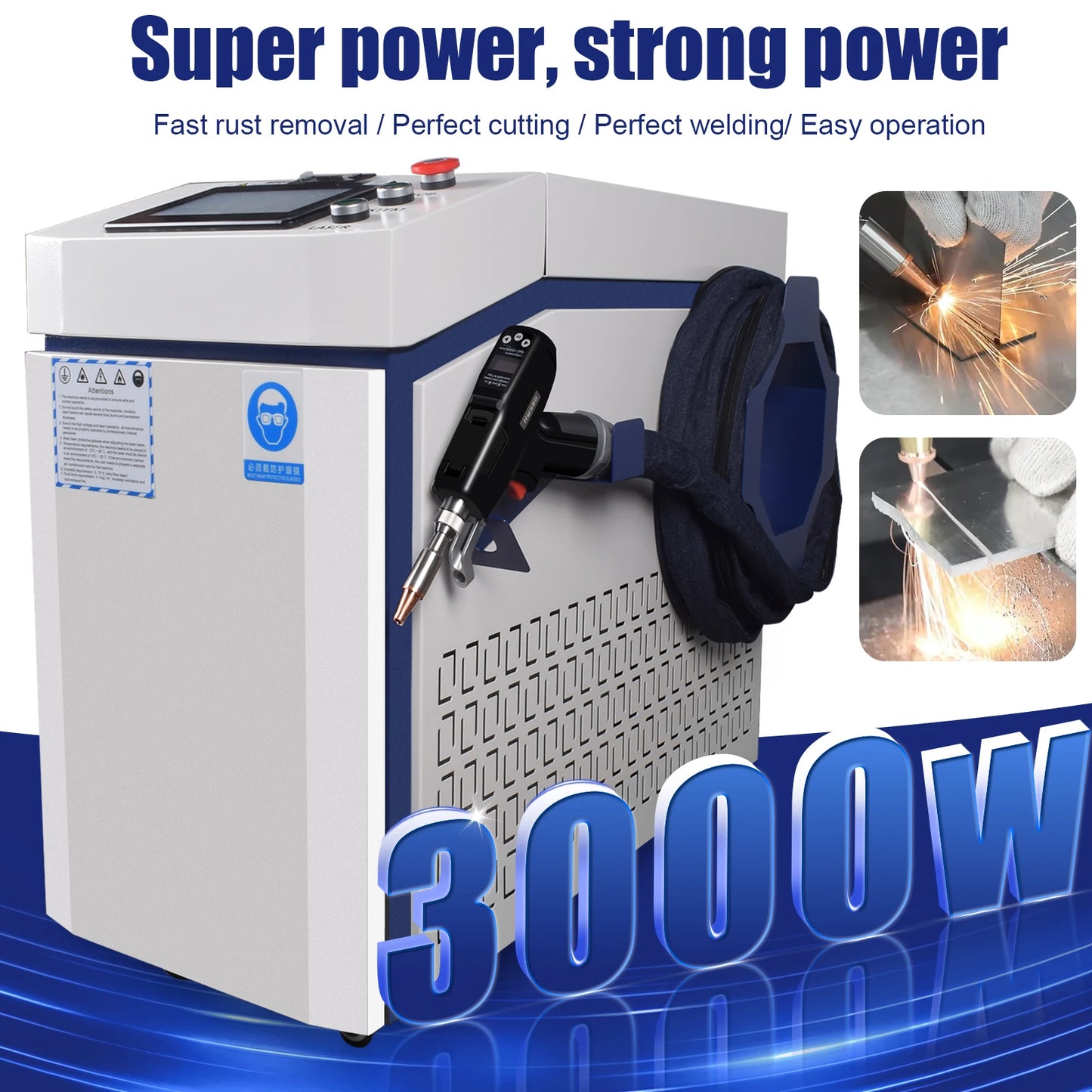 3000W 4 In 1 Fiber Laser Welding Cutting Cleaning Soldering Machine